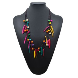 Bohemia color multilayer samll Coir Africa lady necklace necklace