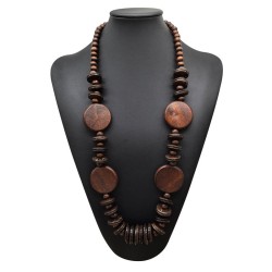 Bohemia Coir retro long style Wood Round beach necklace woman necklace wood