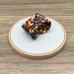 Bohemia handmade color multilayer elasticity handmade weave bracelet bangle woman wood