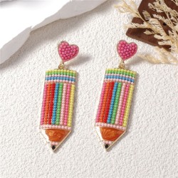 creative cartoon fresh lovely beads Alloy love earring samll woman Earring