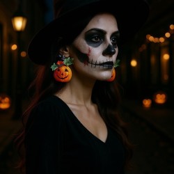 occidental style Halloween Acrylic samll day Earring