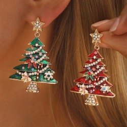 E creative enamel retro christmas series earring Earring fashion Rhinestone ch..