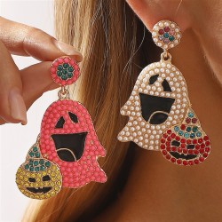 E Halloween diamond Pearl lovely earring samll day temperament Earring