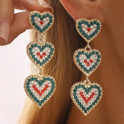 E fashion christmas earrings love temperament lovely leisure all-Purpose fashi..