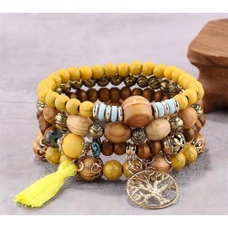 occidental style  Bohemia ethnic style tassel Life tree pendant  multilayer be..