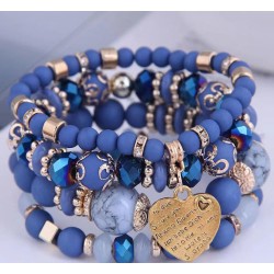occidental style  Bohemian style Alloy love pendant  multilayer elasticity rop..
