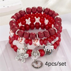 occidental style handmade Alloy Bohemia bracelet butterfly anchors elephant pe..