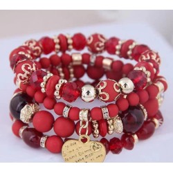 occidental style  Bohemian style multilayer beads elasticity rope bracelet