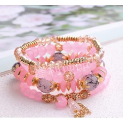 occidental style  fashion Bohemia pendant multilayer elasticity rope bracelet