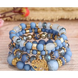 occidental style  Bohemian style hollow love Alloy pendant  multilayer elastic..