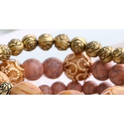 Bohemian style fashion tassel Life tree pendant  multilayer elasticity rope br..