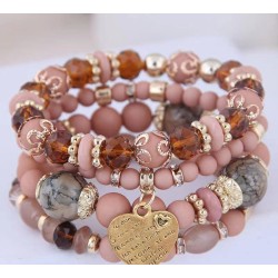 occidental style  retro fashion Bohemia multilayer beads love elasticity rope ..
