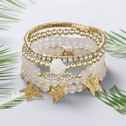 occidental style  Bohemian style rose crystal pendant  multilayer elasticity r..