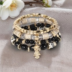 occidental style Bohemian style owl pendant multilayer elasticity rope beads b..