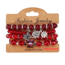 occidental style Bohemian style eyes love sun leaves pendant multilayer elasti..