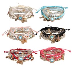 occidental style handmade beads  eyes bracelet  eyes multilayer bracelet
