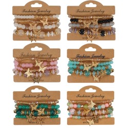Bohemia butterfly pendant multilayer bracelet  bracelet