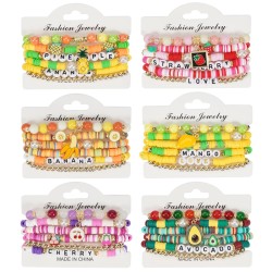 lovely fruits cherry pendant bracelet  occidental style beads cartoon