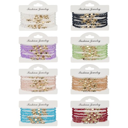 Bohemia Artificial crystal bracelet  handmade beads bracelet set  bracelet