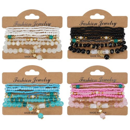 beads bracelet  beads bracelet  Bohemia more elasticity bracelet