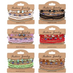 Bohemia eyes pattern beads multilayer lady bracelet  bracelet