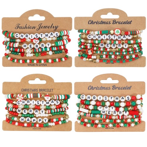 christmas bracelet  beads cartoon lovely christmas