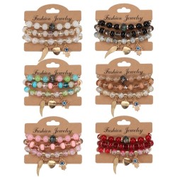 Bohemia multilayer bracelet  eyes wings love glass bangle  bracelet