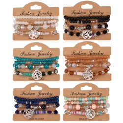 Bohemia multilayer Life tree tree pendant bracelet  handmade beads Artificial ..