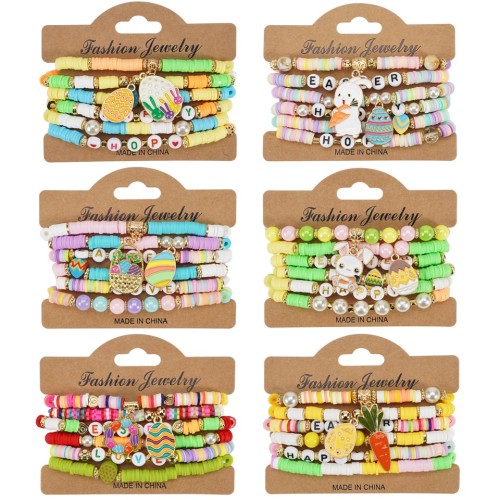 rabbit beads bracelet Easter bracelet  day