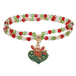 christmas bracelet   snowflake christmas tree deer pendant bracelet