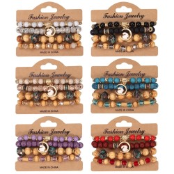 Bohemia rabbit pendant bracelet  beads multilayer elasticity lady bracelet all..