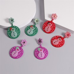 occidental style fashion handmade beads snowflake earring creative Roundins wi..