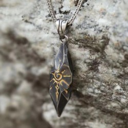 occidental style personality sun pendant retro personality color stainless ste..