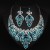 occidental style  fully-jewelled clavicle necklace earrings set bride woman