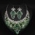 occidental style  fully-jewelled clavicle necklace earrings set bride woman