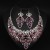 occidental style  fully-jewelled clavicle necklace earrings set bride woman