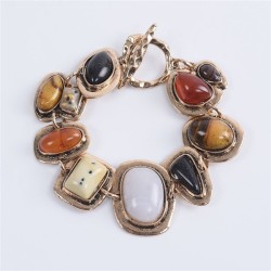 occidental styleza bangle trend personality geometry Metal stone bracelet