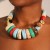 handmade production multicolor Acrylic necklace  fashion exaggerating lady clavicle chain
