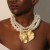 fashion multilayer imitate Pearl exaggerating necklace  original lady