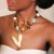 original Bohemian style necklace  mash up  gold love pendant