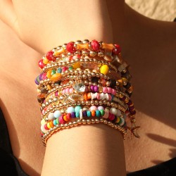 color stone bracelet set  spring summer beach starfish bracelet more