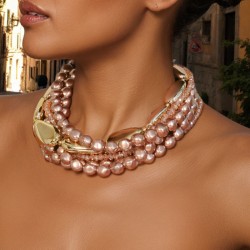 original multilayer rose gold necklace lady