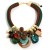 original multilayer Acrylic butterfly flowers necklace