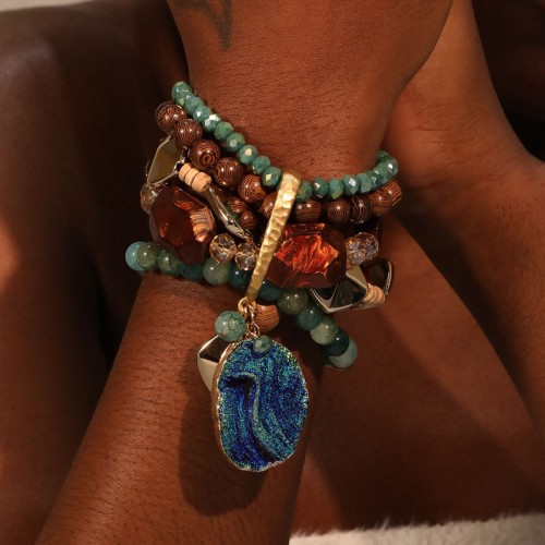 multilayer handmade beads multilayer bracelet  pendant bangle