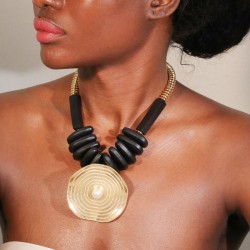 original Bohemian style Round pendant necklace  Beads collocation gold ornamen..