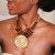 original Bohemian style Round pendant necklace  Beads collocation gold ornament