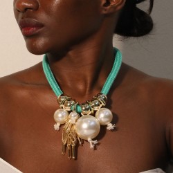 imitate Pearl tassel necklace  samll fashion lady