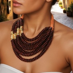 original Bohemian style multilayer necklace  handmade beads clavicle chain