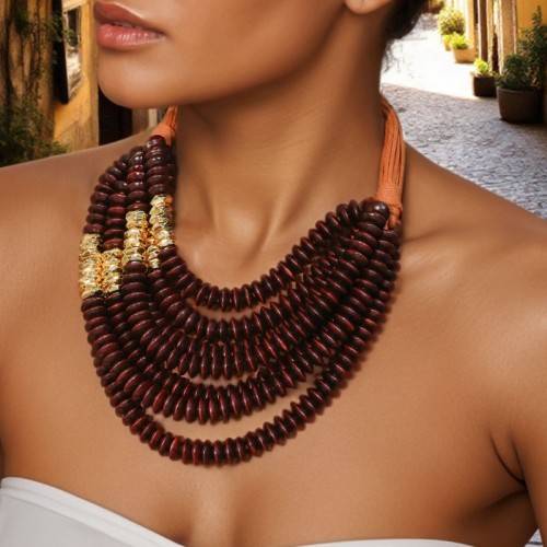 original Bohemian style multilayer necklace  handmade beads clavicle chain
