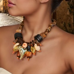 original Bohemian style handmade beads exaggerating love pendant necklace